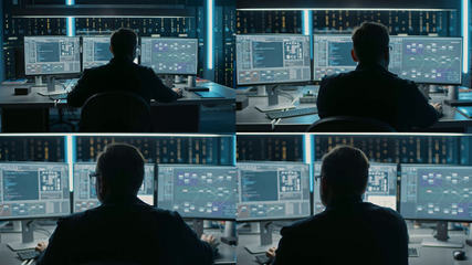 專業IT程序員在三屏電腦環境下的軟硬件開發與銷售